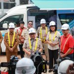 Gubernur DKI Jakarta Pramono Anung memberikan keterangan pers setelah peresmian IPA Pesanggrahan