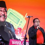 Rano Karno memberikan sambutan pada kegiatan Wakuncar Melawai showcase di M Blok Hub