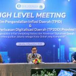 Pengendalian Inflasi Dorong Pertumbuhan Ekonomi Jakarta Pramono saat membuka High Level Meeting TPID dan TP2DD Provinsi DKI Jakarta di Sari Pasific